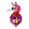 Load image into Gallery viewer, Pink Fantasy Devil. Handmade Glass Christmas ornament.