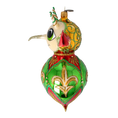 Load image into Gallery viewer, Devil Green Wizard. Handmade Glass Christmas ornament. 2022-521