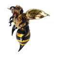 Load image into Gallery viewer, Honeybee. Handmade Glass Christmas ornament.