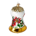 Load image into Gallery viewer, Poinsettia Bell Tree Handmade Glass Christmas ornament