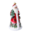Load image into Gallery viewer, Holly Jolly Santa Handmade Glass Christmas ornament