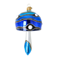 Load image into Gallery viewer, Glass Mushroom with Colorful Patterns. Handmade Glass Christmas ornament. 2022-590