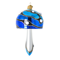 Load image into Gallery viewer, Glass Mushroom with Colorful Patterns. Handmade Glass Christmas ornament. 2022-590