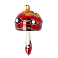 Load image into Gallery viewer, Forest Mushroom. Handmade Glass Christmas ornament.