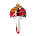 Load image into Gallery viewer, Forest Mushroom. Handmade Glass Christmas ornament.