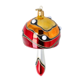 Load image into Gallery viewer, Forest Mushroom. Handmade Glass Christmas ornament. 2022-591