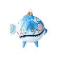 Load image into Gallery viewer, Bluebell Piggy Handmade Glass Christmas ornament Pig