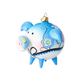 Load image into Gallery viewer, Bluebell Piggy Handmade Glass Christmas ornament Pig
