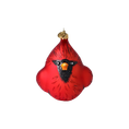 Load image into Gallery viewer, Cardinal of the Winter Garden. Handmade Glass Christmas ornament.