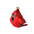 Load image into Gallery viewer, Cardinal of the Winter Garden. Handmade Glass Christmas ornament. 2022-620