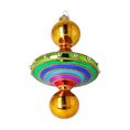 Load image into Gallery viewer, Colorful Swirl Handmade Glass Christmas ornament