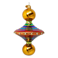 Load image into Gallery viewer, Twirling Joy Handmade Glass Christmas ornament