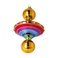 Load image into Gallery viewer, Twirling Joy Handmade Glass Christmas ornament