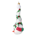 Load image into Gallery viewer, Twizzle the Snowcap Handmade Glass Christmas ornament Snowman
