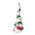 Load image into Gallery viewer, Twizzle the Snowcap Handmade Glass Christmas ornament Snowman 2022-660