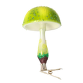 Load image into Gallery viewer, Fairy Lemon Mushroom. Handmade Glass Christmas ornament. 2022-680
