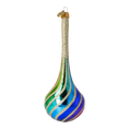 Load image into Gallery viewer, Rainbow Twirl Handmade Glass Christmas ornament.