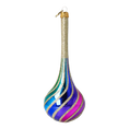 Load image into Gallery viewer, Rainbow Twirl Handmade Glass Christmas ornament.