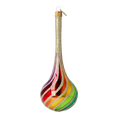 Load image into Gallery viewer, Rainbow Twirl Handmade Glass Christmas ornament.