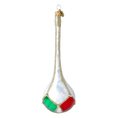 Load image into Gallery viewer, Elegant Teardrop Jewel Handmade Glass Christmas ornament.
