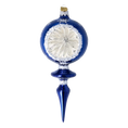 Load image into Gallery viewer, Drop - Royal Winter Elegance. Handmade Glass Christmas ornament.
