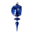 Load image into Gallery viewer, Drop - Royal Winter Elegance. Handmade Glass Christmas ornament.