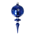 Load image into Gallery viewer, Drop - Royal Winter Elegance. Handmade Glass Christmas ornament.
