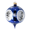 Load image into Gallery viewer, Frosted Twilight Handmade Glass Christmas ornament Drop with Reflector