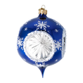 Load image into Gallery viewer, Frosted Twilight Handmade Glass Christmas ornament Drop with Reflector