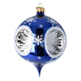 Load image into Gallery viewer, Frosted Twilight Handmade Glass Christmas ornament Drop with Reflector 2024-035