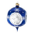 Load image into Gallery viewer, Frosted Twilight Handmade Glass Christmas ornament Drop with Reflector 2024-035