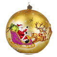Load image into Gallery viewer, Golden Starlight Sleigh Premium christmas glass ornament 2024-040