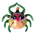 Load image into Gallery viewer, Spider Cute Fear for Halloween. Handmade Glass Christmas ornament.