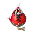 Load image into Gallery viewer, Cardinal in the Snow Downs. Handmade Glass Christmas ornament.