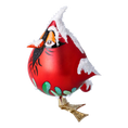 Load image into Gallery viewer, Cardinal in the Snow Downs. Handmade Glass Christmas ornament.
