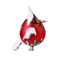 Load image into Gallery viewer, Cardinal in the Snow Downs. Handmade Glass Christmas ornament.