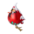 Charger l'image dans la visionneuse de la galerie, Cardinal in the Snow Downs. Handmade Glass Christmas ornament. 2024-055
