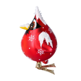 Load image into Gallery viewer, Solitary Scarlet Herald | Hand-Painted Glass Ornament | Blubom 2024-056