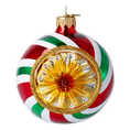 Load image into Gallery viewer, Lollipop with Spotlight. Handmade Glass Christmas ornament.