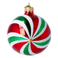 Load image into Gallery viewer, Lollipop with Spotlight. Handmade Glass Christmas ornament.