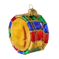 Cargar imagen en el visor de la galería, Golden Festive Drum Premium christmas glass ornament 2024-076