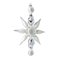 Load image into Gallery viewer, Arctic Starburst Glass Christmas ornament Star free blowing