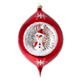 Load image into Gallery viewer, PRE-ORDER Snowman Winter Joy. Handmade Glass Christmas ornament.
