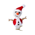 Load image into Gallery viewer, Snowy the Santa Snowman – Glass Ornament with Clip Handmade Glass Christmas ornament
