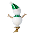 Load image into Gallery viewer, Snowman Friend. Handmade Glass Christmas ornament.