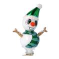 Load image into Gallery viewer, Snowman Friend. Handmade Glass Christmas ornament. 2024-113