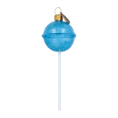 Load image into Gallery viewer, Blue Lollipop on a Stick. Handmade Glass Christmas ornament.