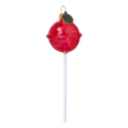 Load image into Gallery viewer, Lollipop red. Handmade Glass Christmas ornament.