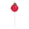 Load image into Gallery viewer, Lollipop red. Handmade Glass Christmas ornament.