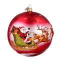 Load image into Gallery viewer, Crimson Midnight Flight Premium christmas glass ornament 2024-162